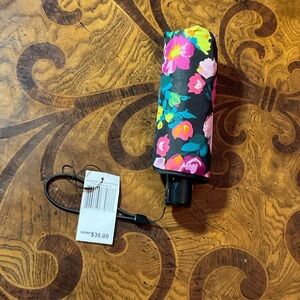 Vera Bradley Black Floral Umbrella. #50